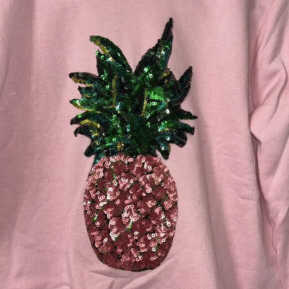 English factory Pink Girls Pineapple Sweater-shirt Top (Size 13/14) - Picture 4 of 6